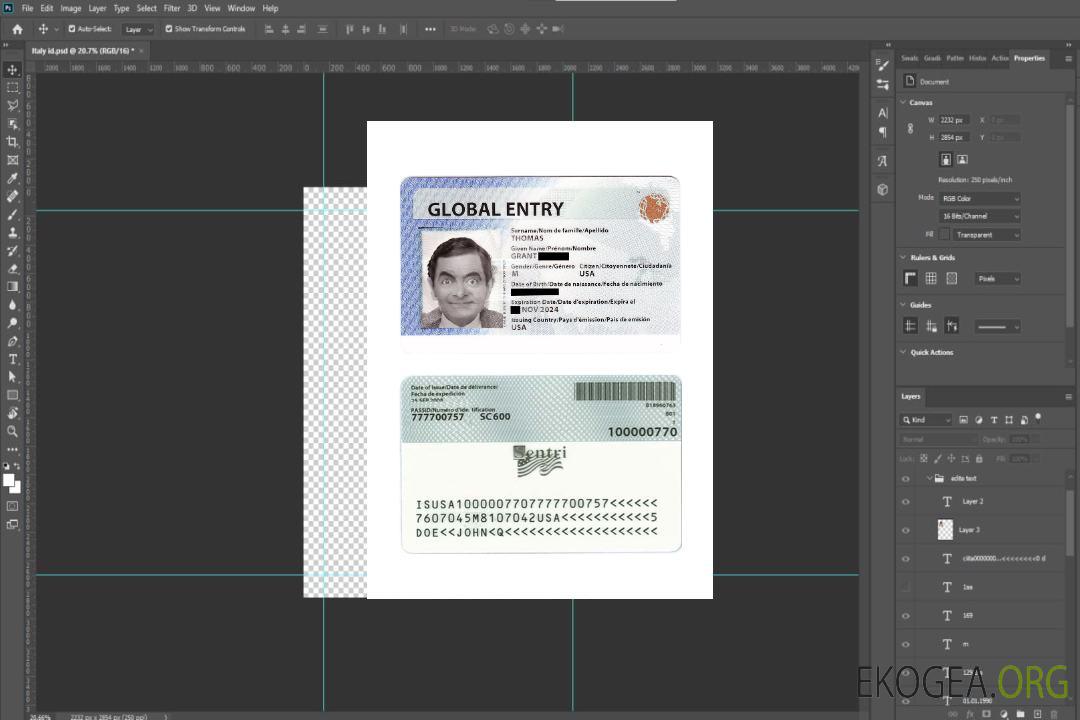 Carte d'entrée mondiale aux États-Unis template
